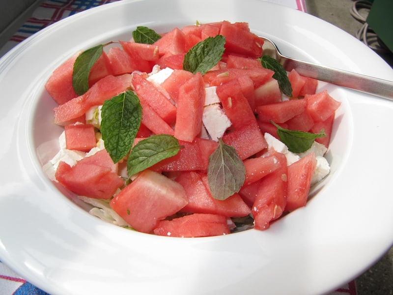Spicy Watermelon Feta Salad